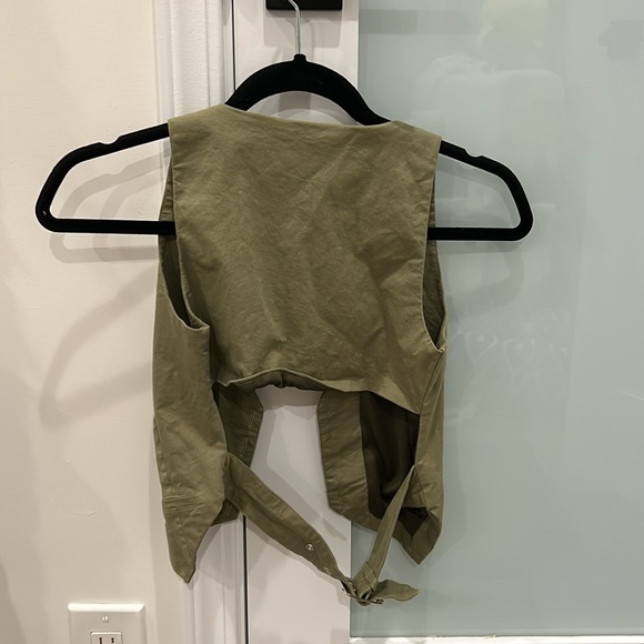 Tiger mist army green back buckle top - Picture 2 of 2